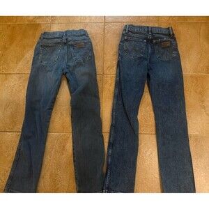 Wrangler Retro Youth Boys Skinny Straight Leg Jeans - Size 12 Slim Lot Of 2
